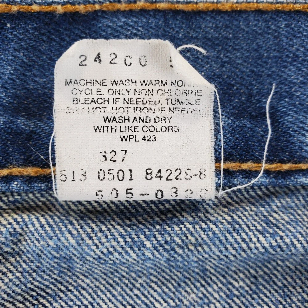 Vintage 2001 Levi's 505 Regular Fit Straight Jeans Mens 36x32 Blue Made in USA